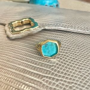 Davis 18k Gold Vermeil Cocktail Ring in Turquoise